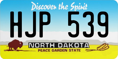 ND license plate HJP539