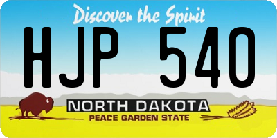 ND license plate HJP540