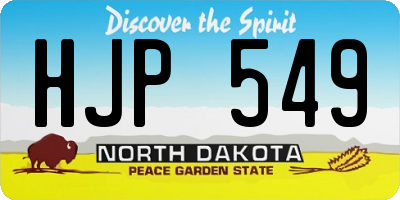 ND license plate HJP549