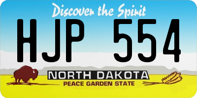 ND license plate HJP554