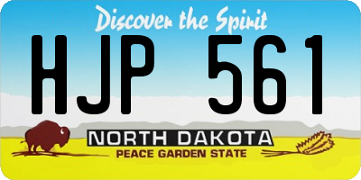 ND license plate HJP561