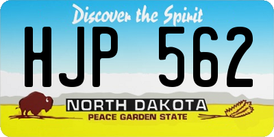 ND license plate HJP562