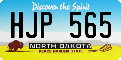 ND license plate HJP565