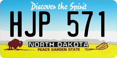 ND license plate HJP571