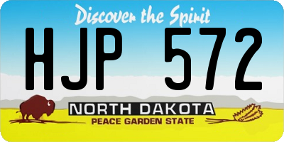 ND license plate HJP572