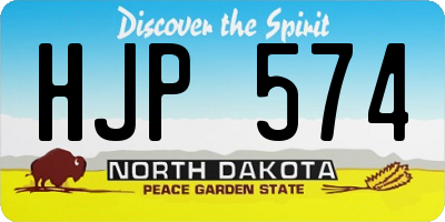 ND license plate HJP574