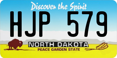 ND license plate HJP579