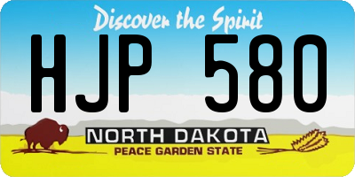 ND license plate HJP580