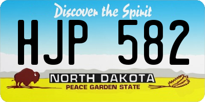 ND license plate HJP582