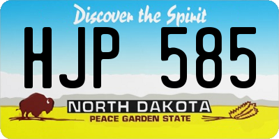 ND license plate HJP585