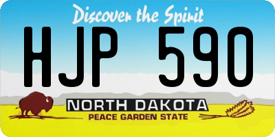 ND license plate HJP590