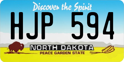 ND license plate HJP594