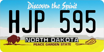 ND license plate HJP595