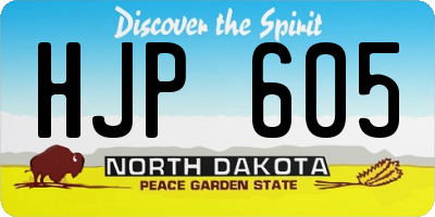 ND license plate HJP605