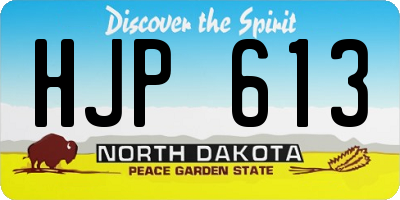 ND license plate HJP613