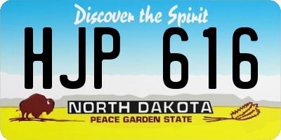 ND license plate HJP616