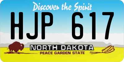 ND license plate HJP617