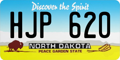 ND license plate HJP620