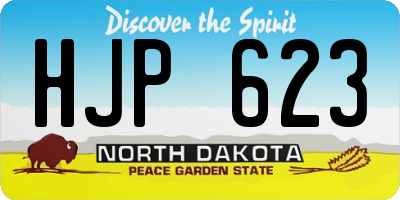 ND license plate HJP623