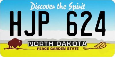 ND license plate HJP624