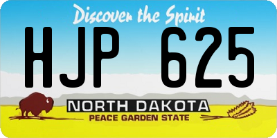 ND license plate HJP625