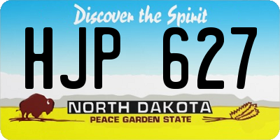 ND license plate HJP627