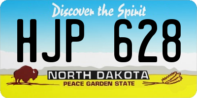 ND license plate HJP628