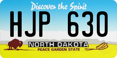 ND license plate HJP630