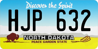 ND license plate HJP632