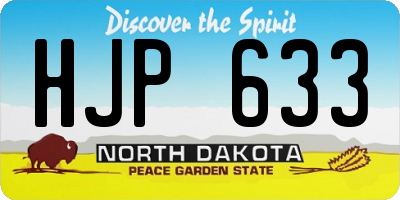 ND license plate HJP633