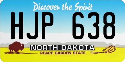 ND license plate HJP638