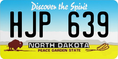 ND license plate HJP639