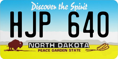 ND license plate HJP640