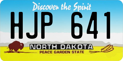 ND license plate HJP641