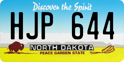 ND license plate HJP644