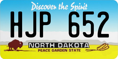 ND license plate HJP652