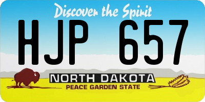 ND license plate HJP657