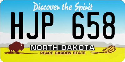 ND license plate HJP658