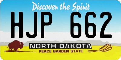 ND license plate HJP662