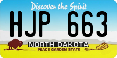 ND license plate HJP663