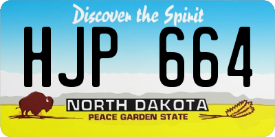 ND license plate HJP664