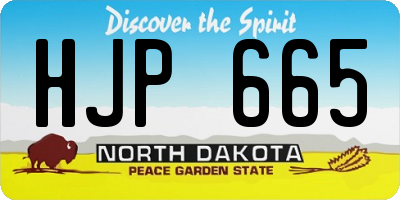 ND license plate HJP665