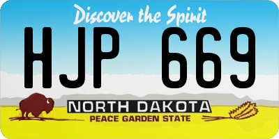 ND license plate HJP669