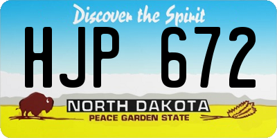 ND license plate HJP672