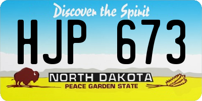 ND license plate HJP673