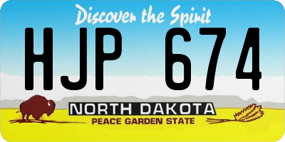 ND license plate HJP674