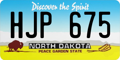 ND license plate HJP675