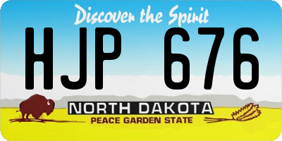 ND license plate HJP676