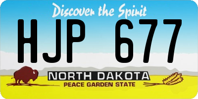 ND license plate HJP677