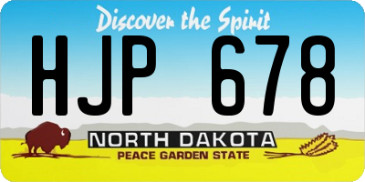 ND license plate HJP678